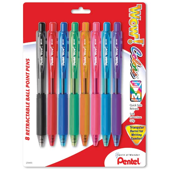 6 Packs: 6 Packs 8 ct. (288 total) Pentel&#xAE; WOW!&#x2122; Assorted Retractable Ball Point Pens